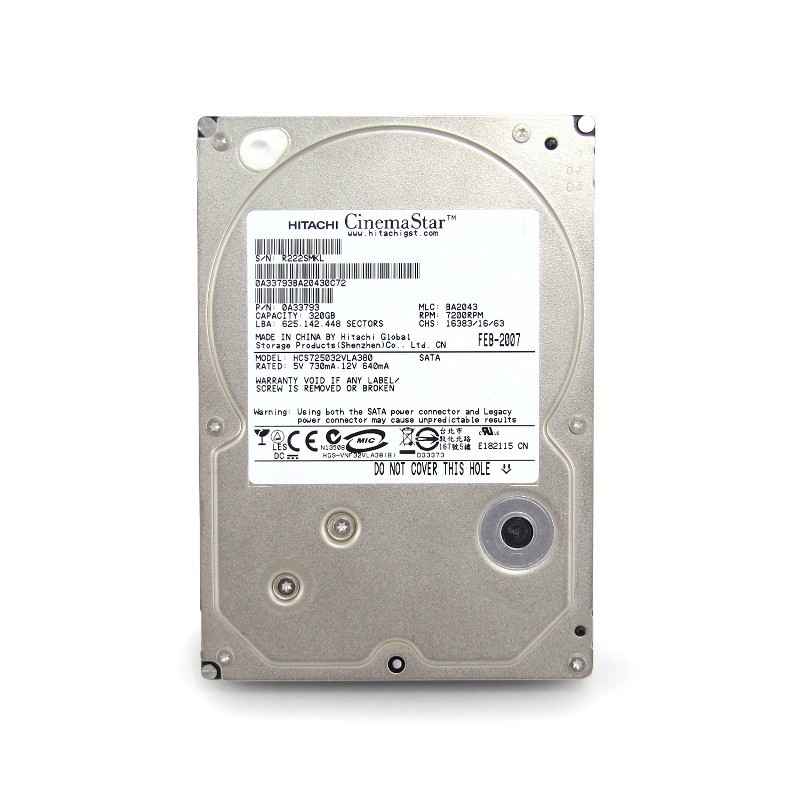 Ổ Cứng Trong 320gb Sata 3 '5 Inch 320gb Hitachi 1 Year
