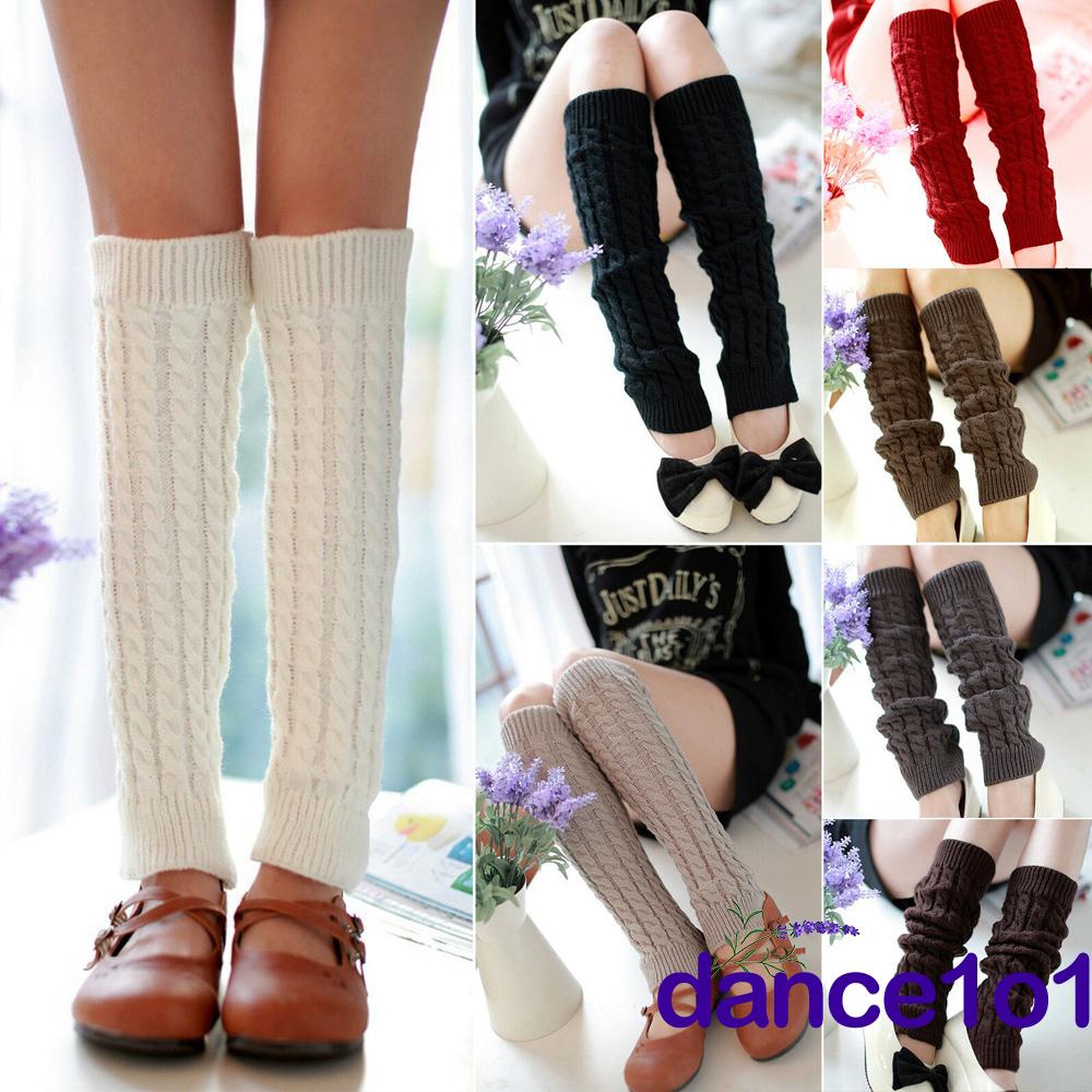 Tất Ống Chân Dệt Kim Thời Trang Giữ Ấm Cho Nữ