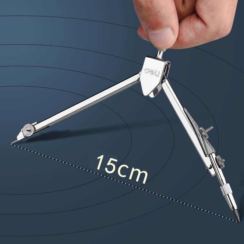 Deli Set compa Deli làm từ kim loại vẽ hình học tiện dụng