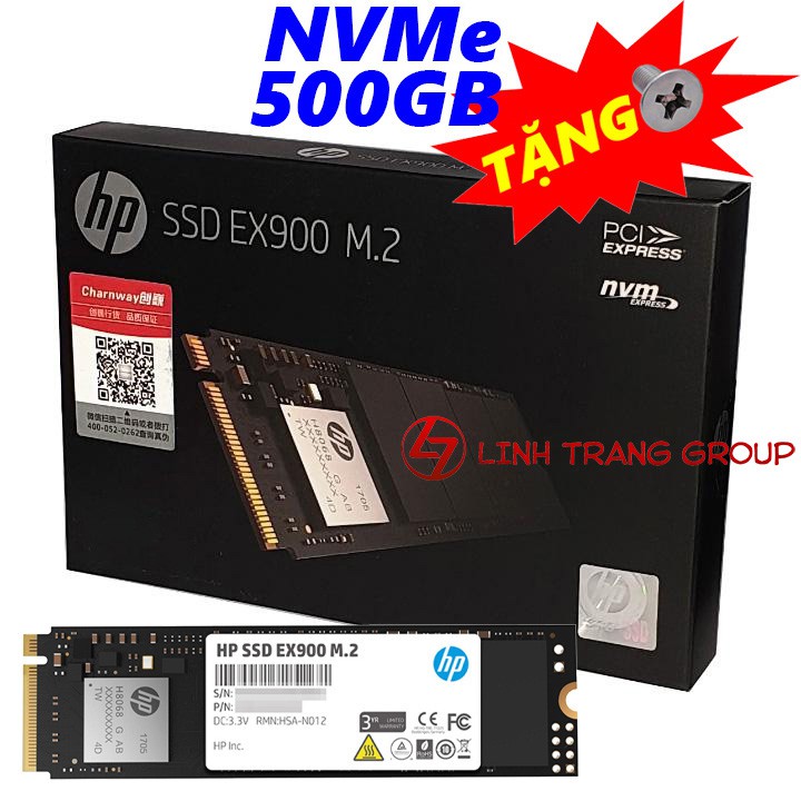 Ổ cứng SSD M.2 2280 PCIe NVMe HP EX900 500GB-bảo hành 3 năm SD30