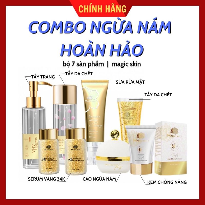 COMBO ngừa nám hoàn hảo 7 sản phẩm chính hãng - Magic skin