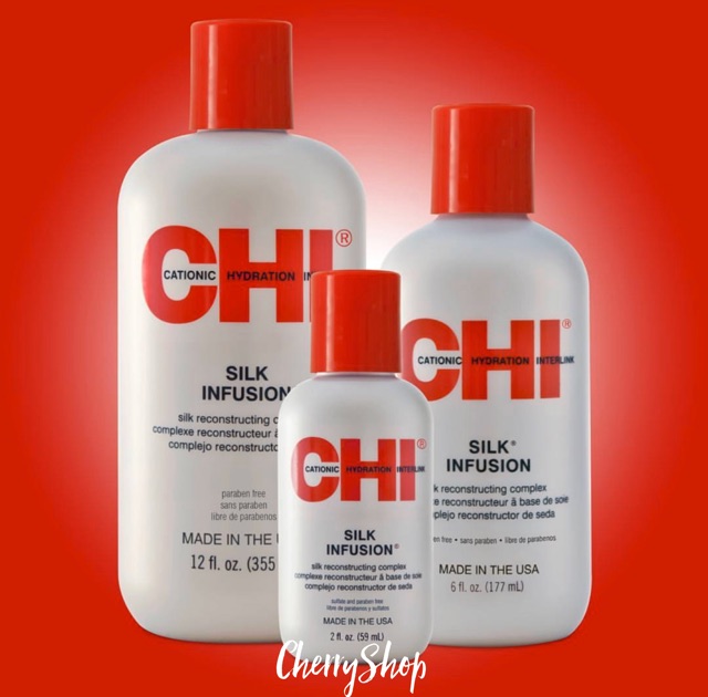 [Hàng USA] Tinh dầu dưỡng tóc dành cho tóc khô khó vào nếp CHI Silk Infusion (59ml/177ml) | BigBuy360 - bigbuy360.vn