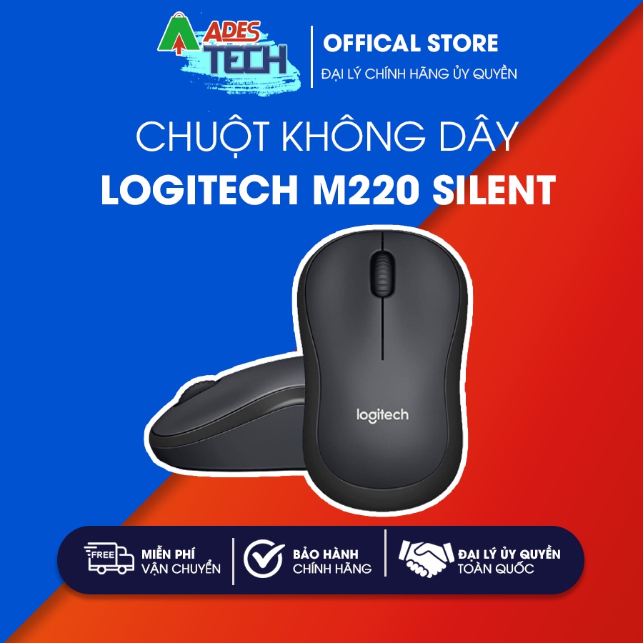 Chuột không dây Logitech M220 - Kèm Sẵn Pin - Bảo hành chính hãng