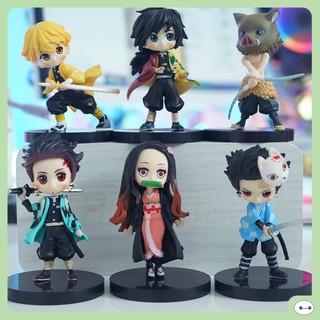 BỘ 6 MÔ HÌNH DEMON SLAYER CHIBI 8CM