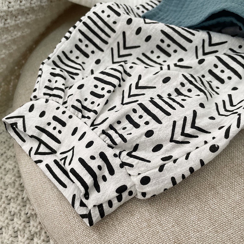 Bộ Quần Áo Vải Cotton Phối Lưới Dáng Rộng Thời Trang Cho Bé Trai