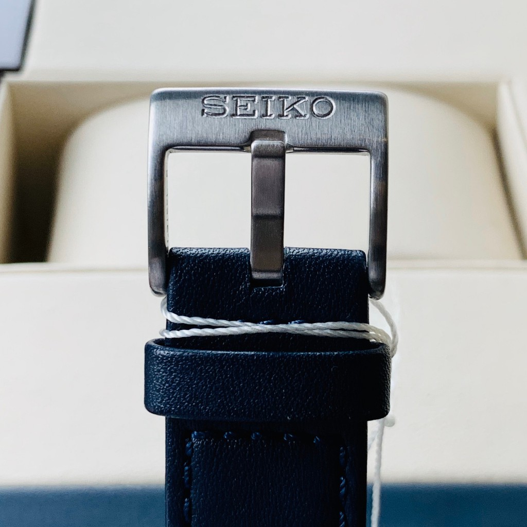 Đồng hồ Nam chính hãng Seiko Chronograph SSB333P1-Mặt xanh 6 kim 3 núm,Lịch ngày-Máy Pin Quartz-Dây da cao cấp-Size 43mm
