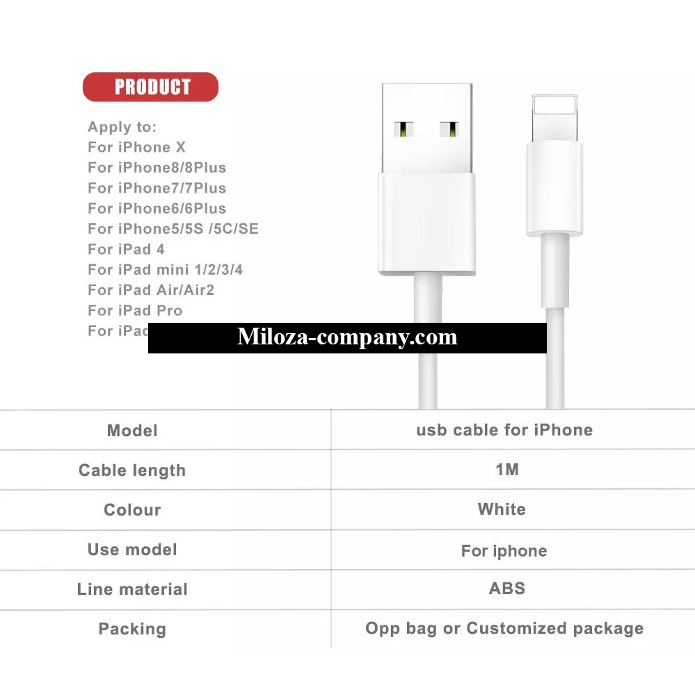 [LOẠI A COMBO 3] Cáp Sạc iPhone, iPad, Cáp Sạc Lightning·- Hàng Chuẩn, Sạc Nhanh, Gia Công Tốt - MILOZA Nhập Khẩu