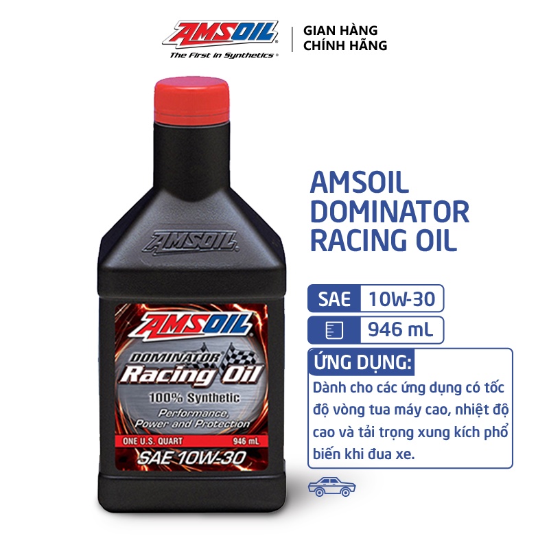 Dầu Nhớt Tổng Hợp Dầu Amsoil DOMINATOR 10W30 Racing 946ml