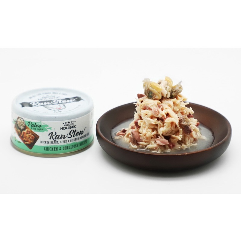 Pate dinh dưỡng cho cún mèo Absolute Holistic RawStew 80g