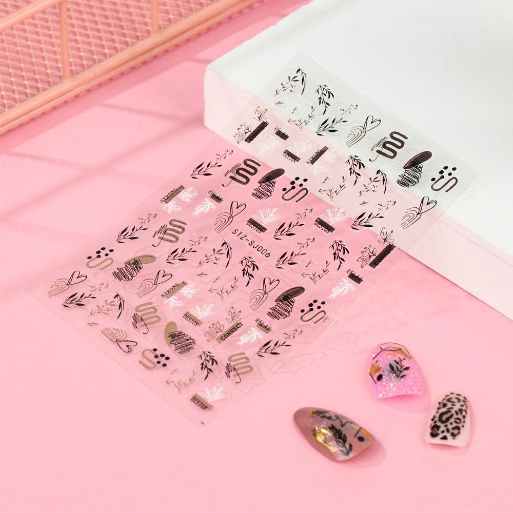 Miếng Dán Trang Trí Móng Tay Họa Tiết Hình Học Holographic