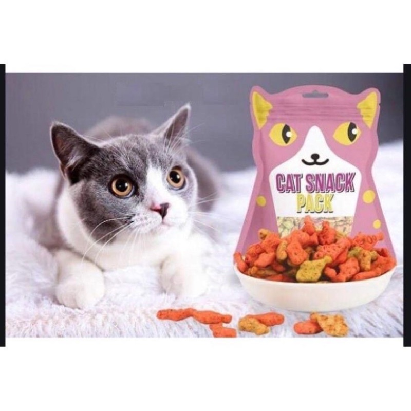 Bánh quy hình cá bánh thưởng cho mèo Cat Snack Pack yaho 80g