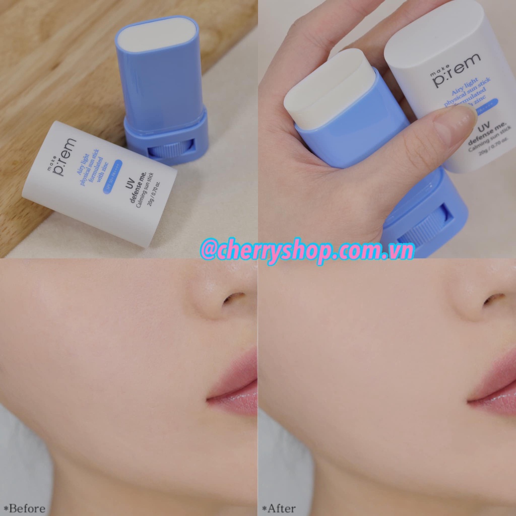 Thanh lăn chống nắng MAKE P:REM UV Defense Me Calming sun stick