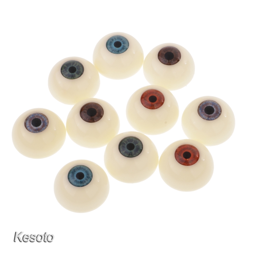 [KESOTO] 5 Pairs 30mm Half Round Plastic Dolls Eyes Eyeballs Doll DIY Making Supplies