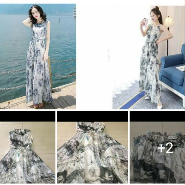 Đầm maxi voan