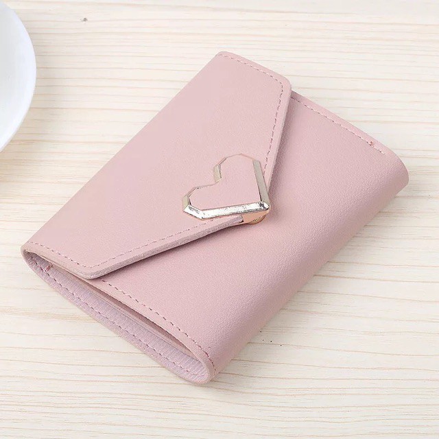 Ví nữ ngắn đẹp cầm tay mini cao cấp  ngắn trái tim TAKASTORE VN09 | BigBuy360 - bigbuy360.vn
