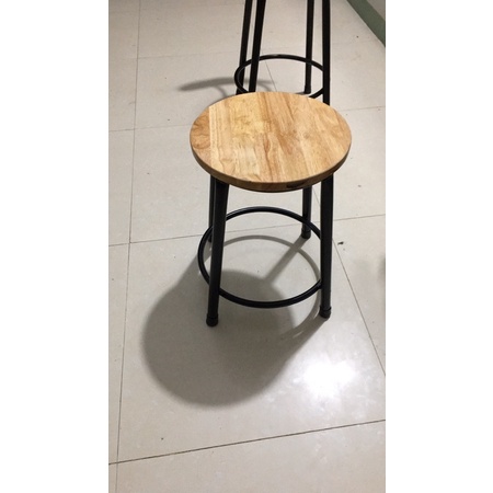 Bàn Trà, cafe Mặt cao su đế trụ sắt tròn cao 75cm