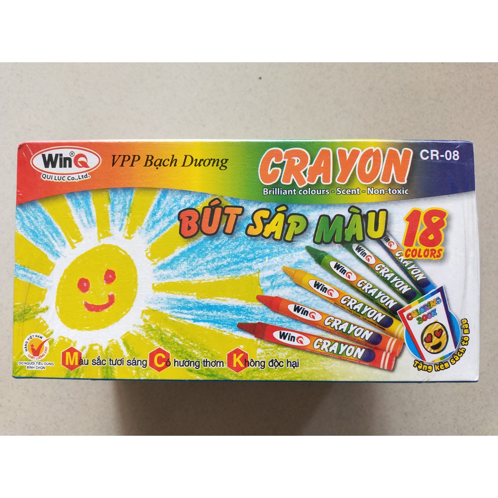 Bút Sáp 18 Màu Thơm WinQ CR-08