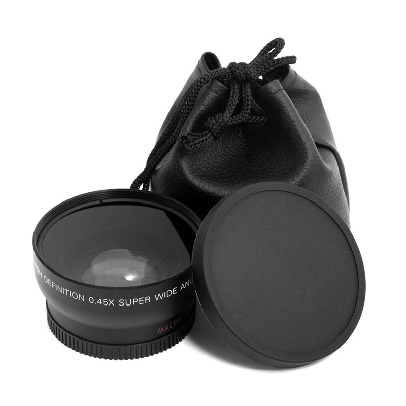 Ống Kính Góc Rộng Hd 52mm 0.45x Cho Máy Ảnh Canon Nikon Sony Pentax 52mm Dslr