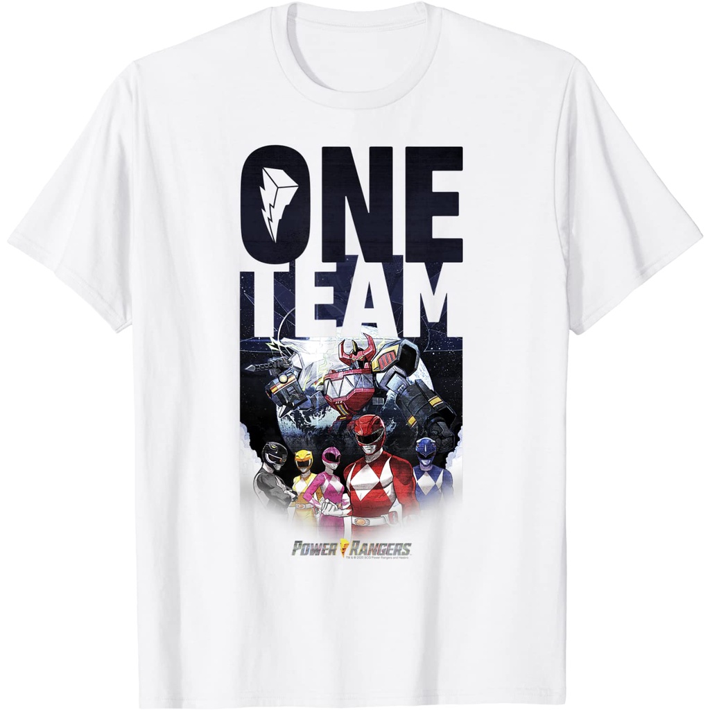 Áo thun in hình Power Rangers One Team cho bé