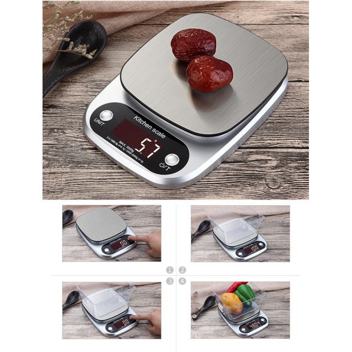 Bán sỉ-Cân chuẩn 3kg-Cân tiểu ly điện tử nhà bếp Ebalance Kitchen Scale 0.1g max 3kg, can thuc pham, can nha bep