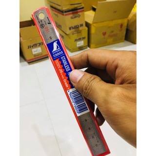Thước lá shinwa Nhật Bản, Thước mạ Crom 13005 (15cm)