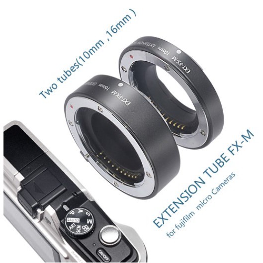 Bộ vòng chụp Macro Auto Focus Extension Tube 10mm 16mm Cho Sony Nex E mount/Fujifilm X mount