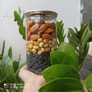 Lon 500gr Hạt Mix 3 Vị : Nho Đen, Hạt Sen, Hạnh Nhân