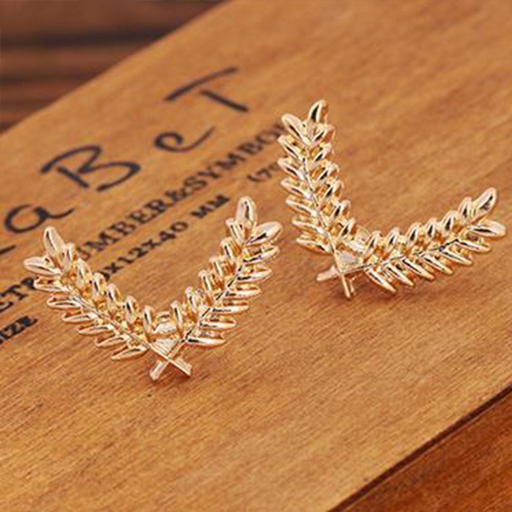 1 Cặp Ghim Cài Áo Hình Chiếc Lá Thời Trang Dành Cho Nữ