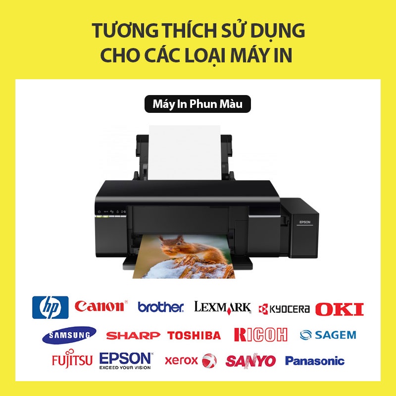 Giấy In Nhãn Dán  Media, Khổ A6 Mặt Giấy Bóng , Định Lượng 135gsm 50Tờ, Giấy Sticker Màu
