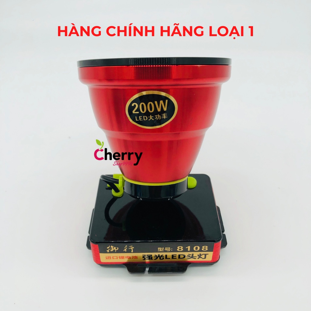 Đèn pin đội đầu YUXING 8108 LED 200w siêu sáng chiếu xa chống nước ánh sáng Vàng và Trắng đèn đeo đầu soi ếch dã ngoại