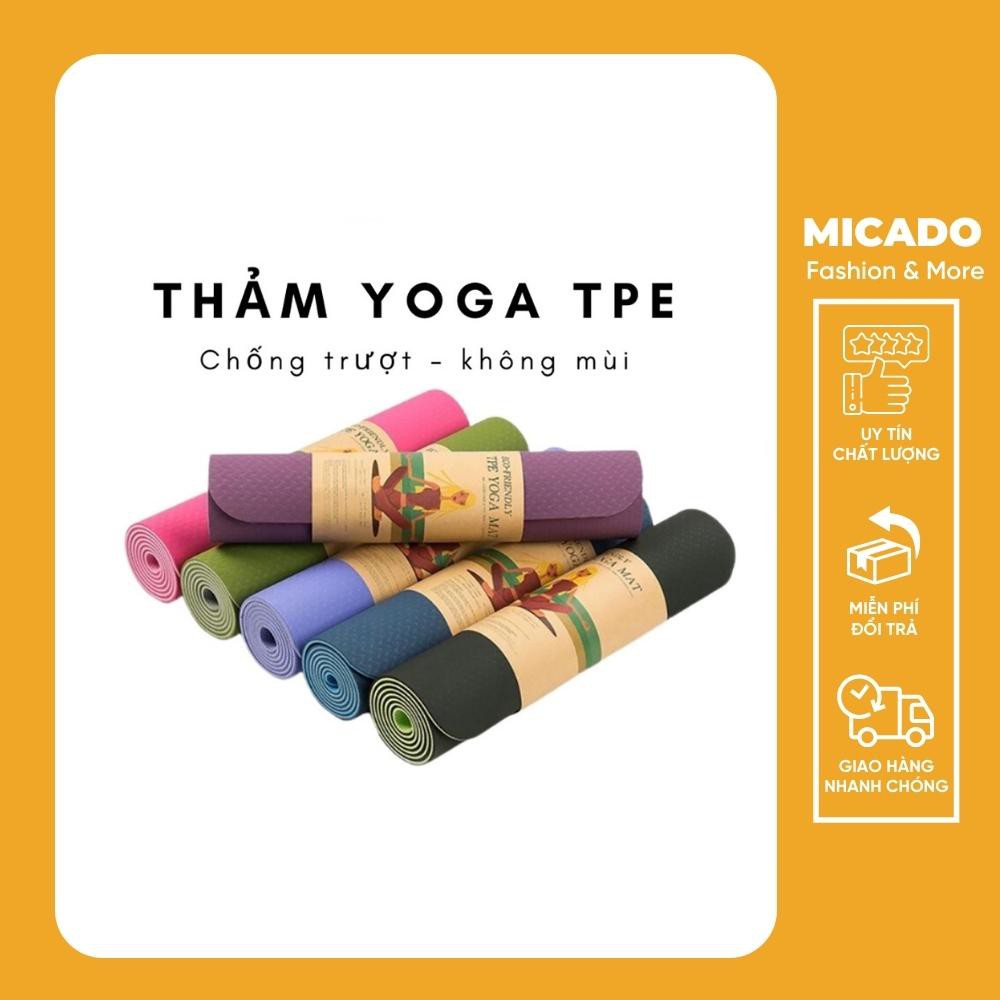 Thảm tập Yoga Gym chống trơn trượt 6mm miếng tập Yoga Gym thể dục tại nhà MICADO