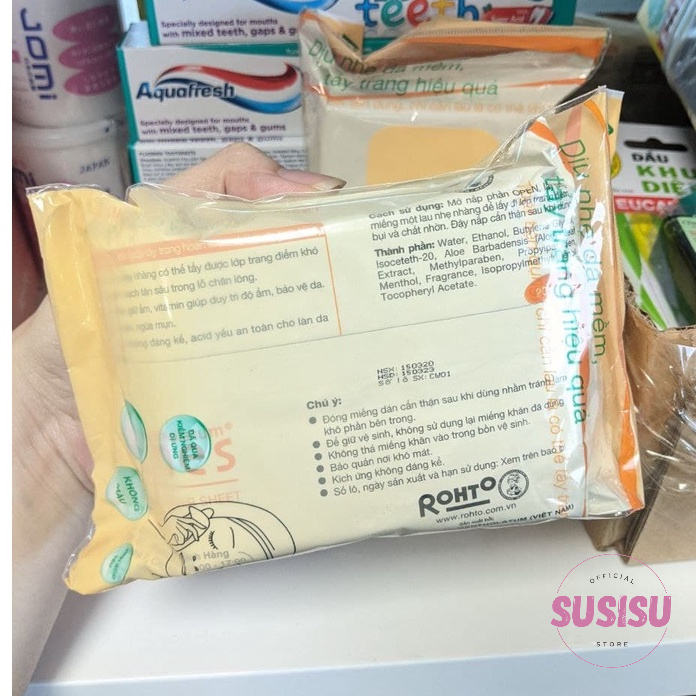 Khăn tẩy trang Acnes chăm sóc da mụn và tẩy cặn trang điểm /Khăn ướt tempo