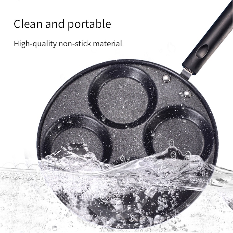 Chảo Chiên Trứng Chống Dính Bốn Lỗ Bằng Đá Lúa Mì