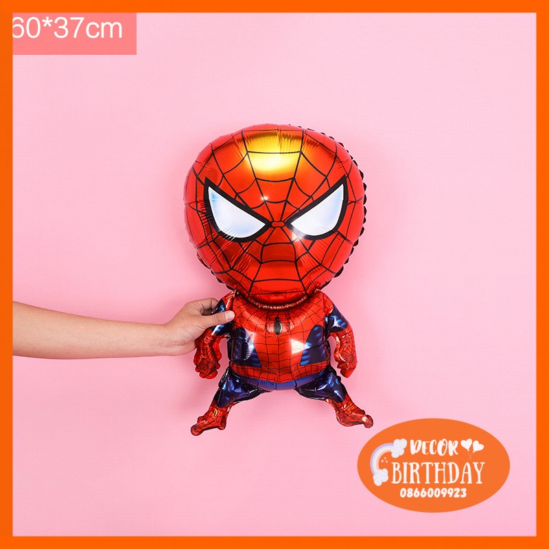 Bóng Siêu Nhân, Người Nhện 💕FREESHIP💕 Trang Trí Sinh Nhật Cho Bé Chủ Đề Anh Hùng, Bóng Dày Dặn Cao 70cm