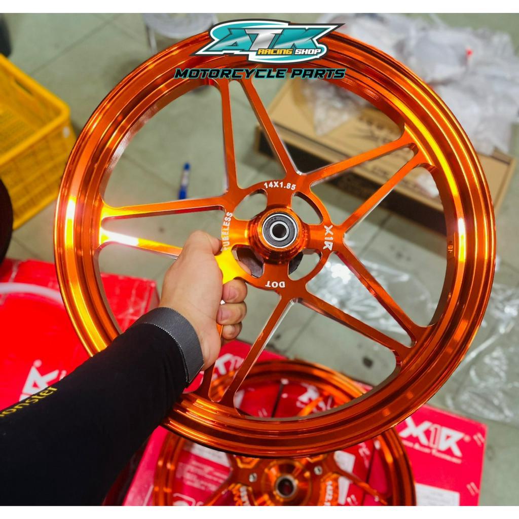 Mâm xe máy mẫu Ngôi sao cnc dành cho xe Vario chính hãng X1R, size 1.85-2.15x14 hàng cao cấp lắp ráp như zin