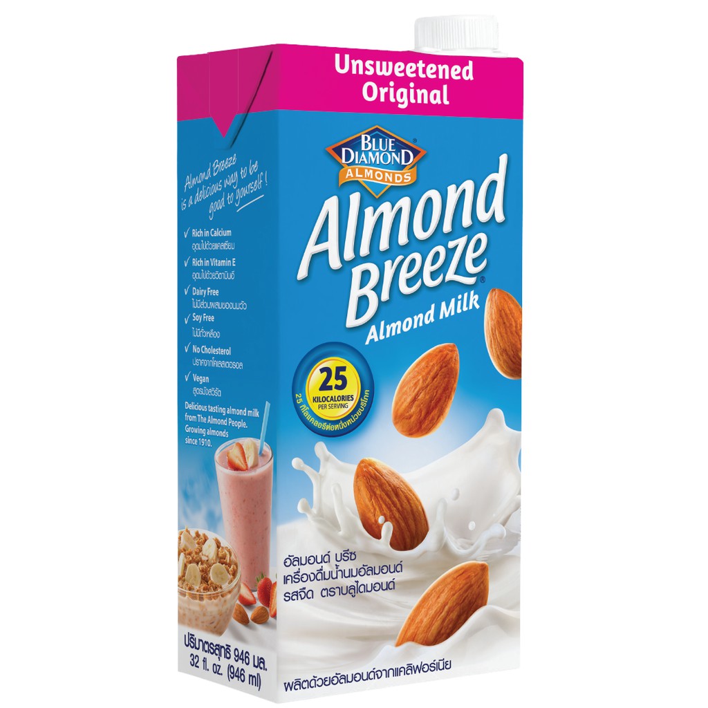 Sữa hạt hạnh nhân ALMOND BREEZE KHÔNG ĐUỜNG 946ml