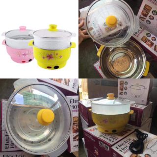 Nồi lẩu , hấp electric hot pot 2in1