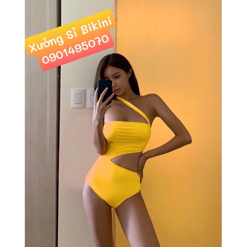 [BIKINI 2021] Bikini Đồ bơi nữ khoét eo CHÉO CỔ nhiều màu sexy