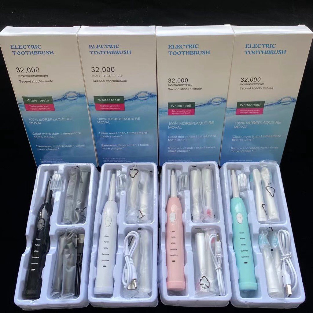 Bàn chải đánh răng tự động Nhật Bản MELISSA - Hàng chính hãng bảo hành 2 năm - Tặng 3 đầu chải thay thế - Soleil