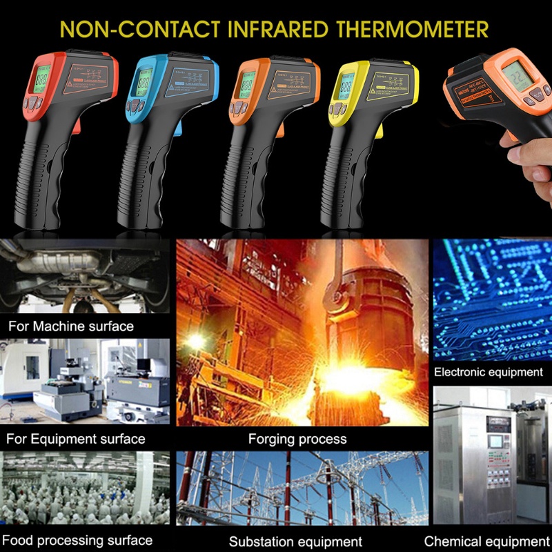 Nhiệt kế hồng ngoại GM320S không tiếp xúc phạm vi đo nhiệt độ cao -50~600℃/-58~1112℉ có màn hình LCD và đèn laze