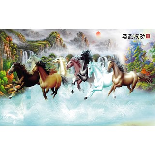 Tranh in sơn dầu vtc mã đáo thành công lunacv-0074 kt 80 x 50 cm sassy