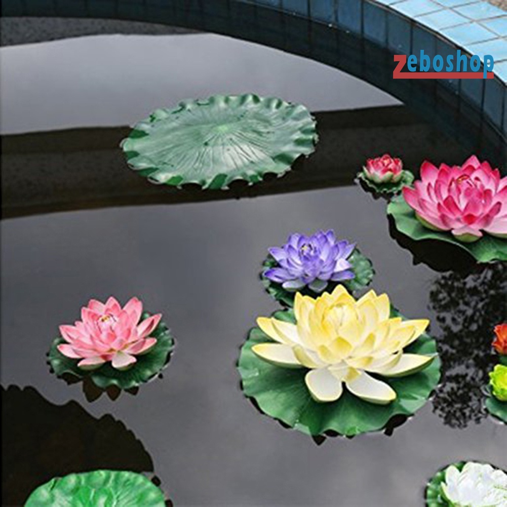 Bộ 2 Lá Sen Giả Nổi Trang Trí Hồ Bơi Sân Vườn