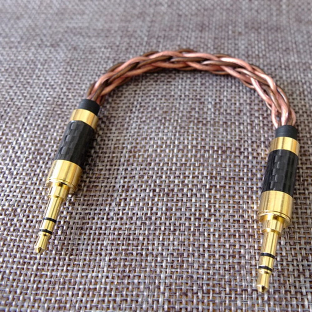 10cm AUX Cable 3.5mm Male to 3.5mm Male 8 core braided Stereo Audio Cable For Walnut V2/V2S Zishan Z1/Z2 Amplifier MP3