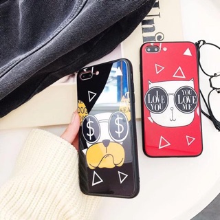 Ốp Iphone Chó đen Mèo đỏ