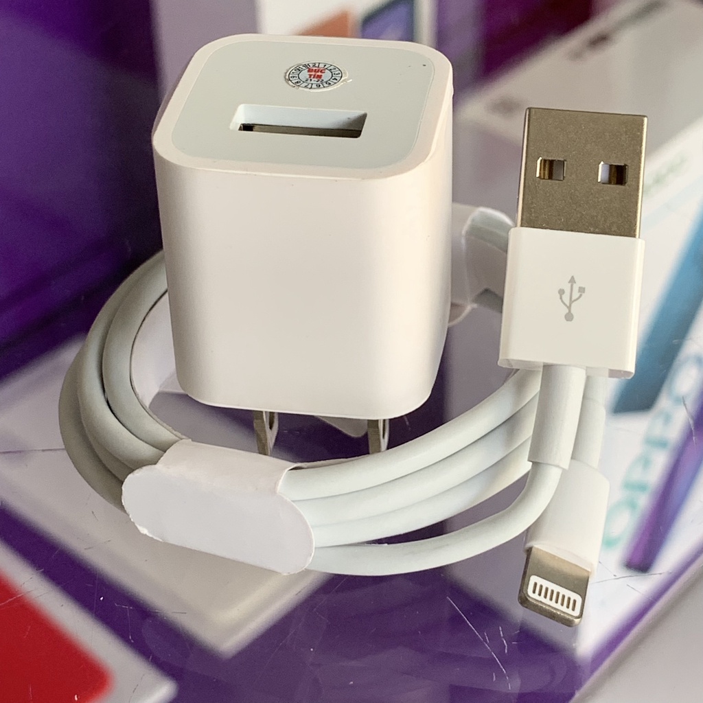 Củ sạc vuông A21 main đen, dây cáp sạc 6ic, dành cho IP6/7/8/6plus/7plus/8plus