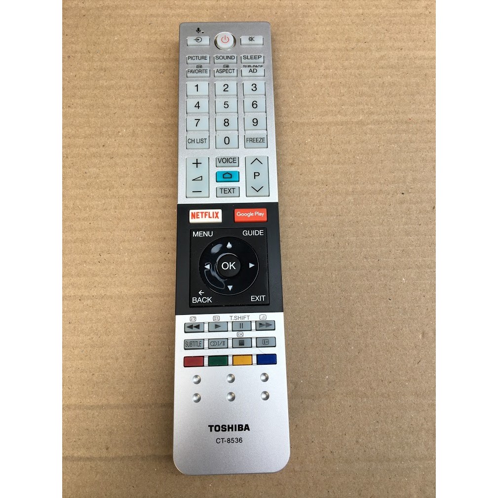 Điều khiển TIVI Toshiba giọng nói CT-8536 -TẶNG KÈM PIN -Remote  từ xa tivi Toshiba giọng nói mã CT 8536 chính hãng