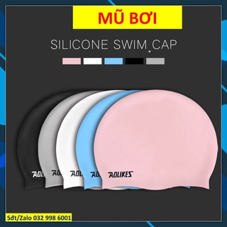 Mũ bơi silicone người lớn 5010 Kính bơi chính hãng aolikes 5005 chống