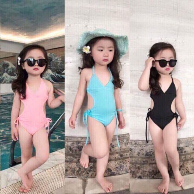 Shop Xukakids Set bơi bé gái, bikini một mảnh, bộ bơi dây cho bé