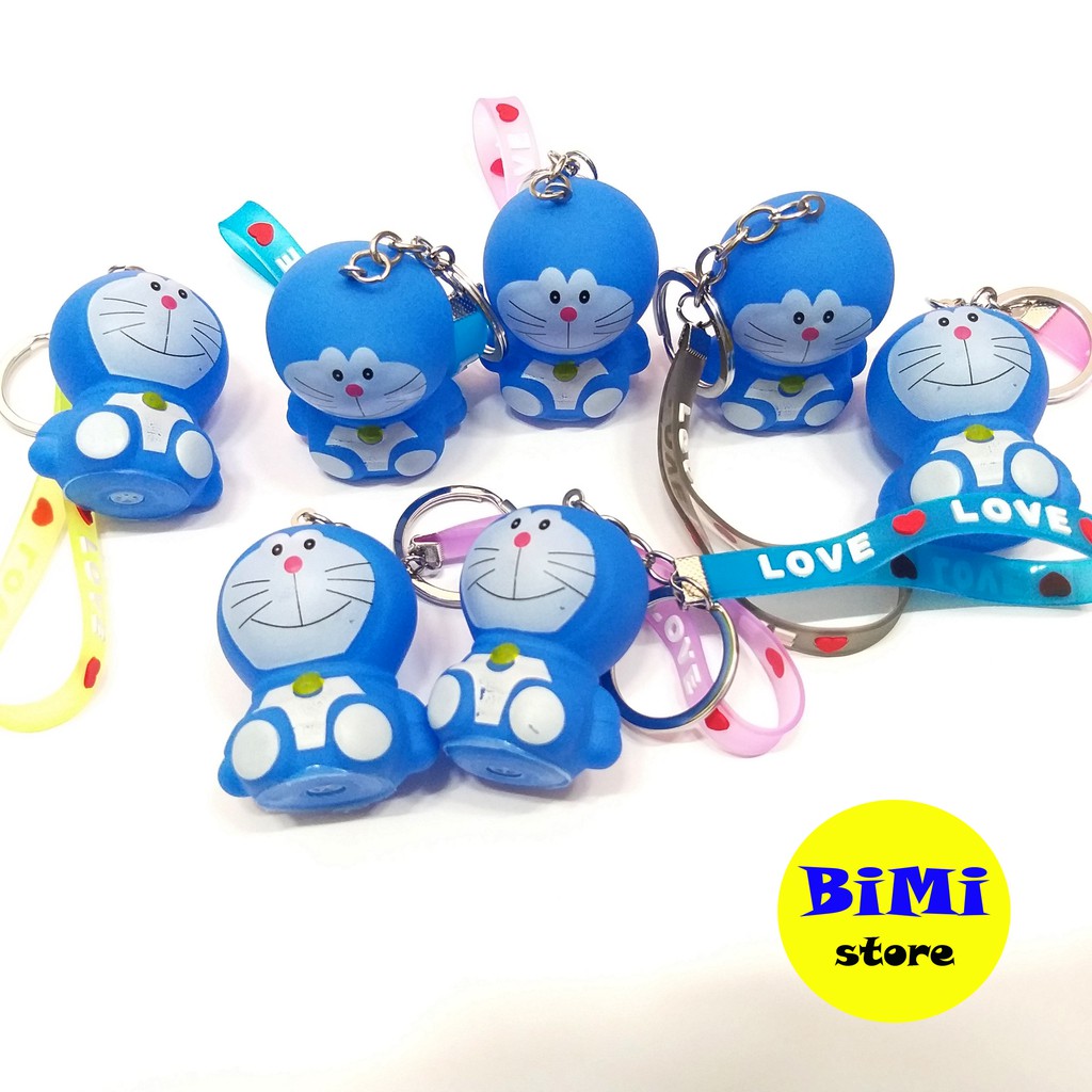 Móc khóa Doraemon có kèn kèm dây chữ - BiMi store