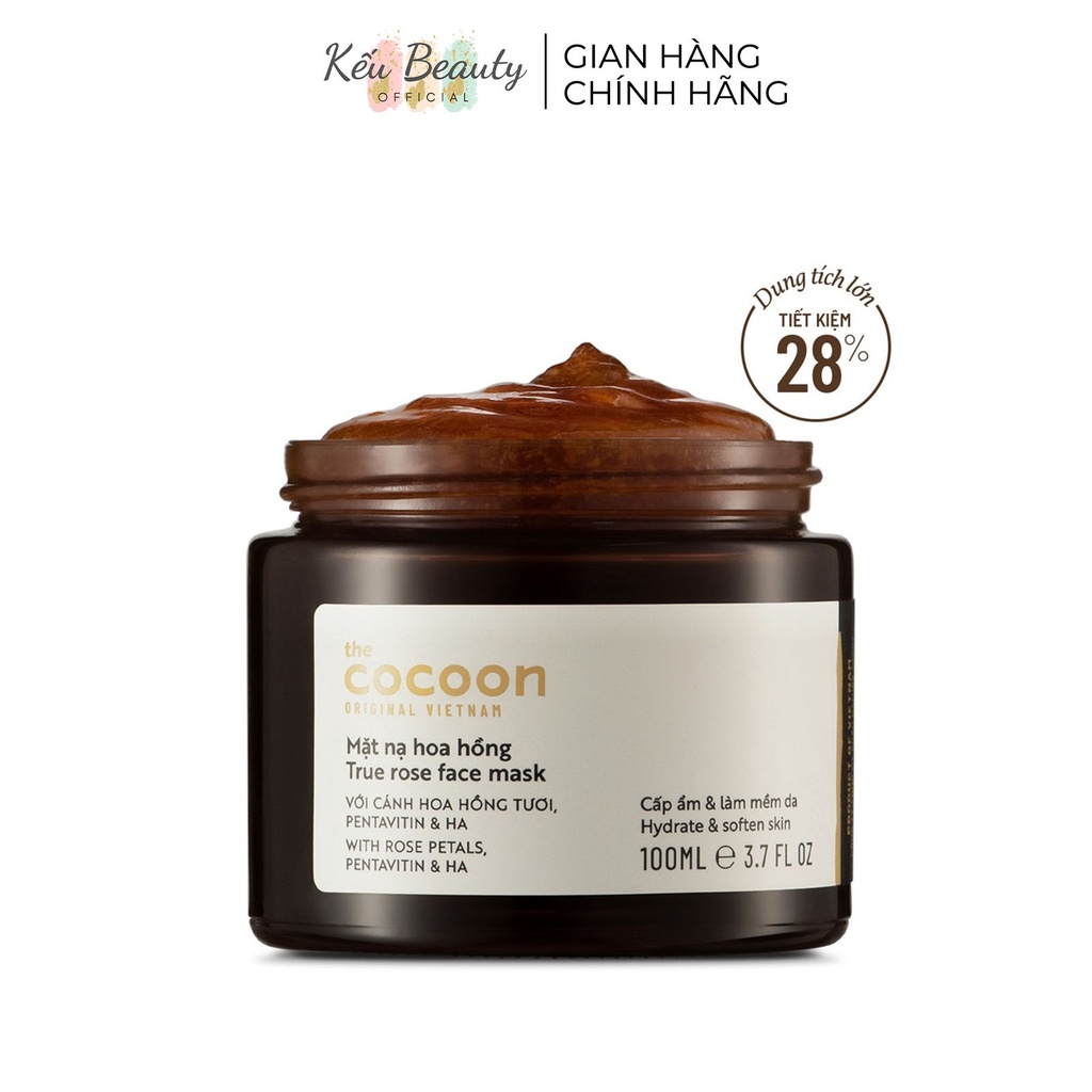 Mặt nạ hoa hồng Cocoon True Rose Face Mask cấp ẩm làm mềm da 100ml
